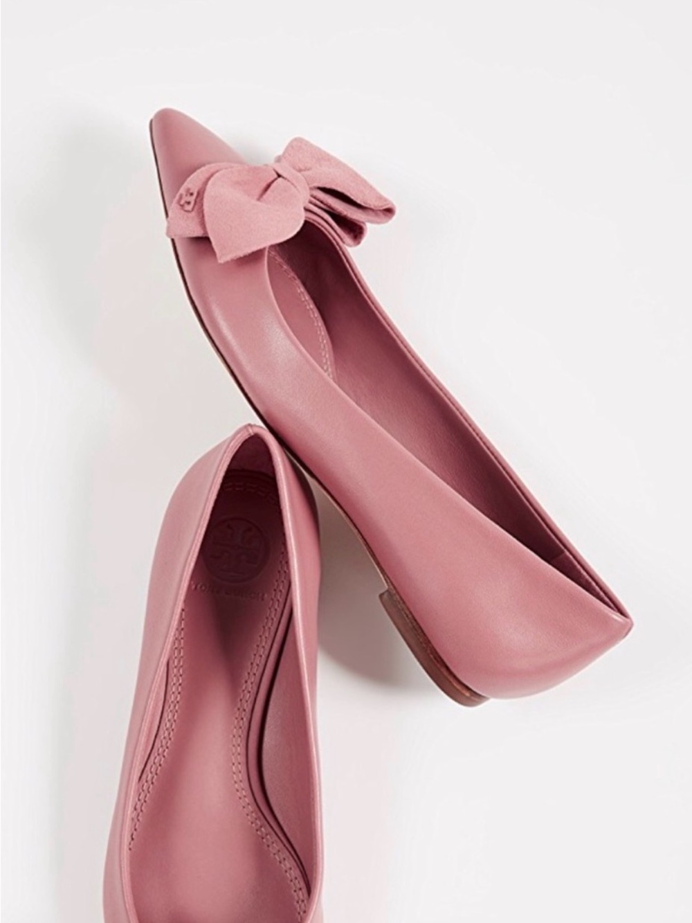 NEW Tory Burch Eleanor Bow leather flat shoes 9.5 - Picture 3 of 16